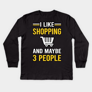 3 People Shopping Shopper Kids Long Sleeve T-Shirt